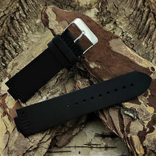 Holzwerk Ersatzarmband großes Leder Ersatz Armband in Schwarz - Holzwerk