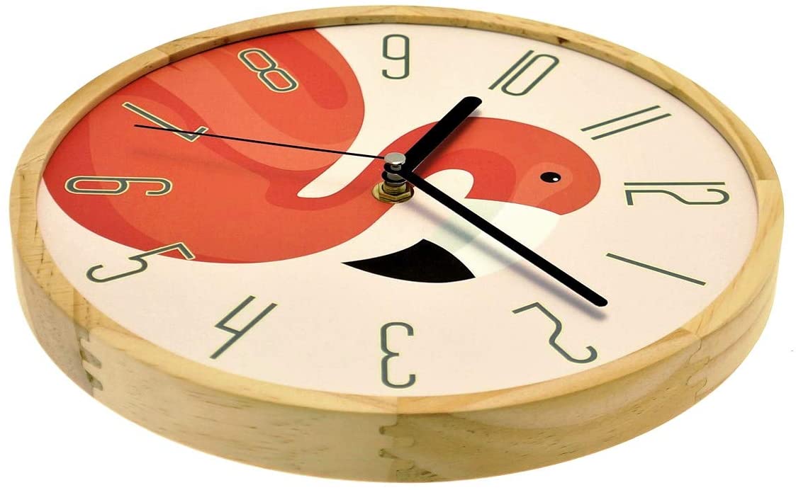 Holzwerk Wanduhr Flamingo Vogel Tiere Holz Pink Rosa Uhr - Holzwerk