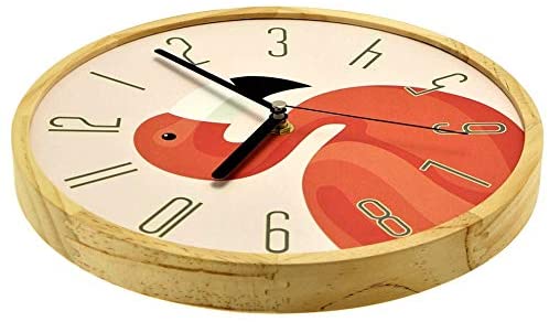 Holzwerk Wanduhr Flamingo Vogel Tiere Holz Pink Rosa Uhr - Holzwerk