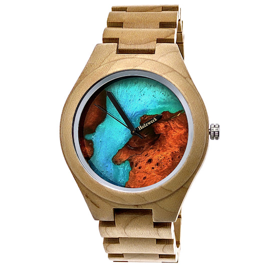Holzwerk Damen & Herren Holzuhr Holz Epoxidharz Armbanduhr - Holzwerk